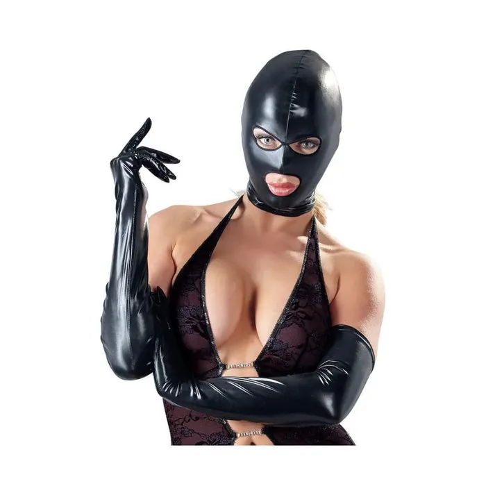 Bad Kitty Cappuccio Nero Effetto Lucido Bocca e Occhi Scoperti | Vibrators