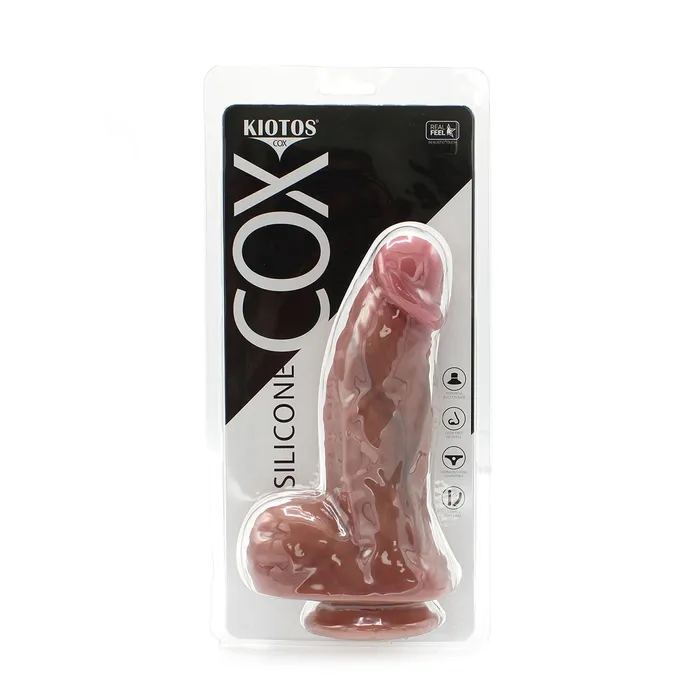 Kiotos Cox - Levensechte Siliconen Dildo 049 - Lengte 215 mm - Lichte huidskleur - Met zuignap | Kiotos COX Dildos