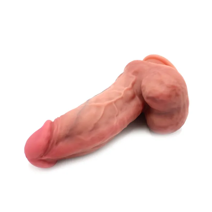 Kiotos Cox - Levensechte Siliconen Dildo 049 - Lengte 215 mm - Lichte huidskleur - Met zuignap | Kiotos COX Dildos