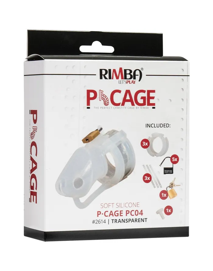 Male Sex Toys | Rimba Rimba Toys - P-Cage PC05 - Siliconen Kuisheidskooi - Peniskooi - Chastity - Transparant