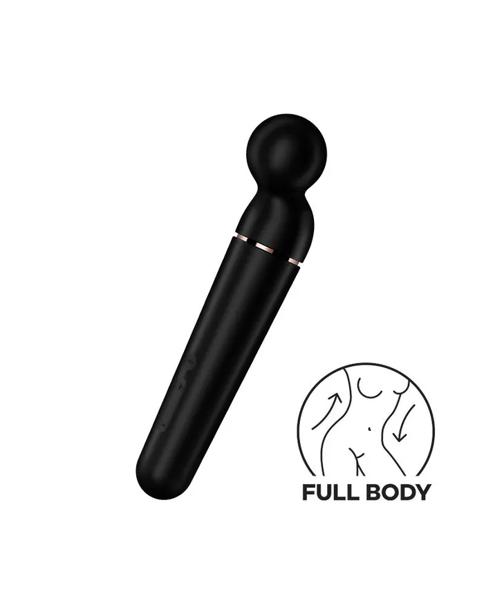 Satisfyer Vibrators | Satisfyer - Planet Wand-er - Wand Vibrator - Zwart & Rosé Goud