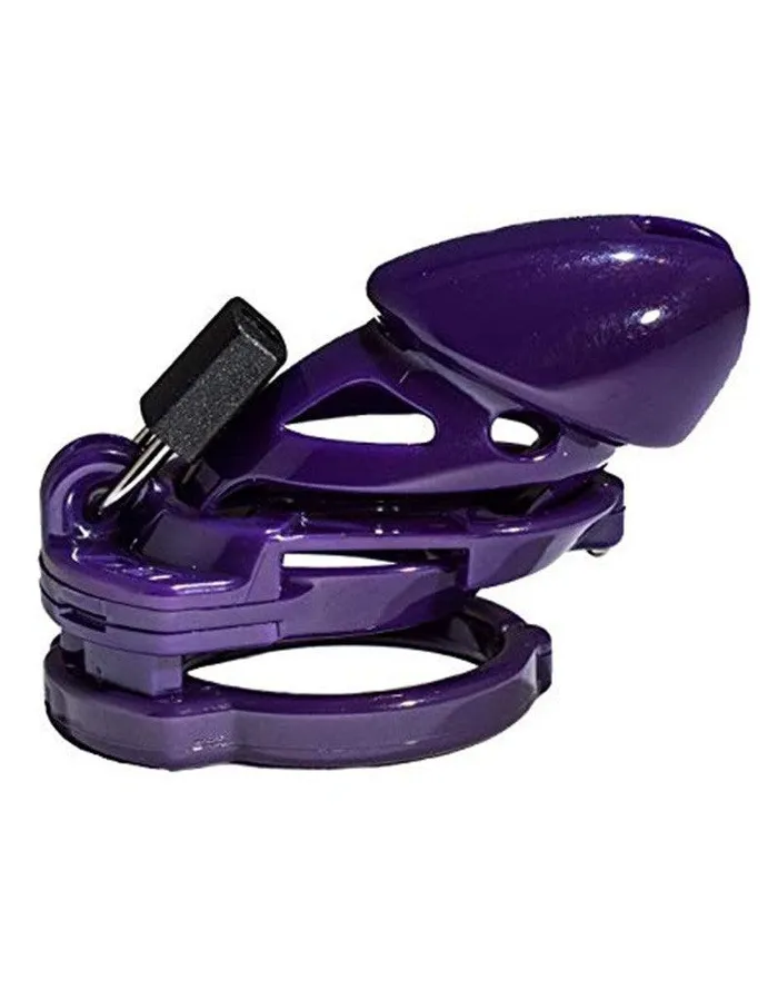 The Vice Kuisheidskooi Peniskooi Chastity Cage Paars Verkrijgbaar in maten Mini Standaard en Plus The Vice Male Sex Toys