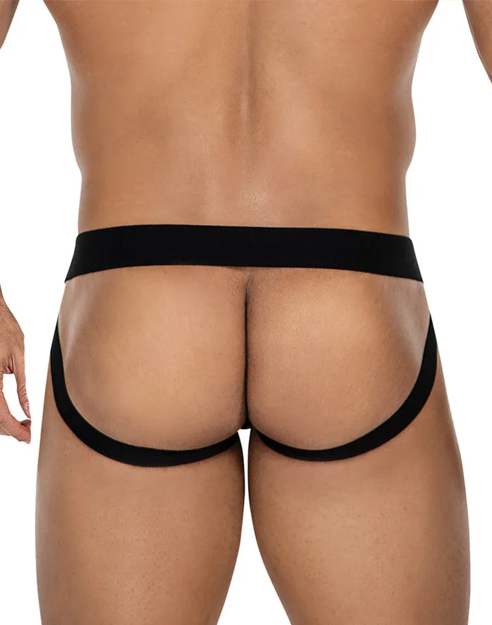 Vibrators | Cut4Men Cut4Men - Jock Snap - Jockstrap met Drukknoopjes - PU-Leder - Blauw/Zwart