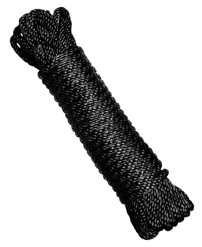 30 Ft Black Bondage Rope XR Brands Strict Anal