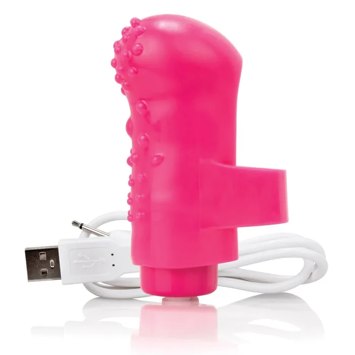 Charged Fingo Rechargeable Finger Vibe Pink Screaming O Vibrators