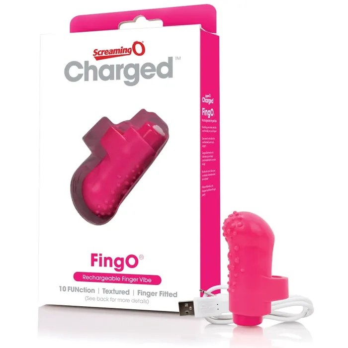 Charged Fingo Rechargeable Finger Vibe - Pink | Screaming O Vibrators Charged Fingo Rechargeable Finger Vibe - Pink | Screaming O Vibrators