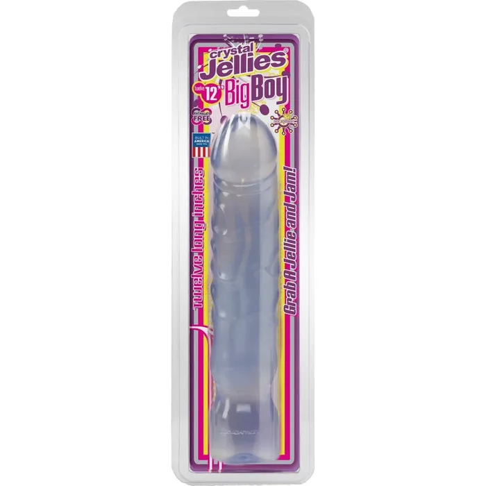 Doc Johnson Crystal Jellies Big Boy 12 Inch Clear Dildos