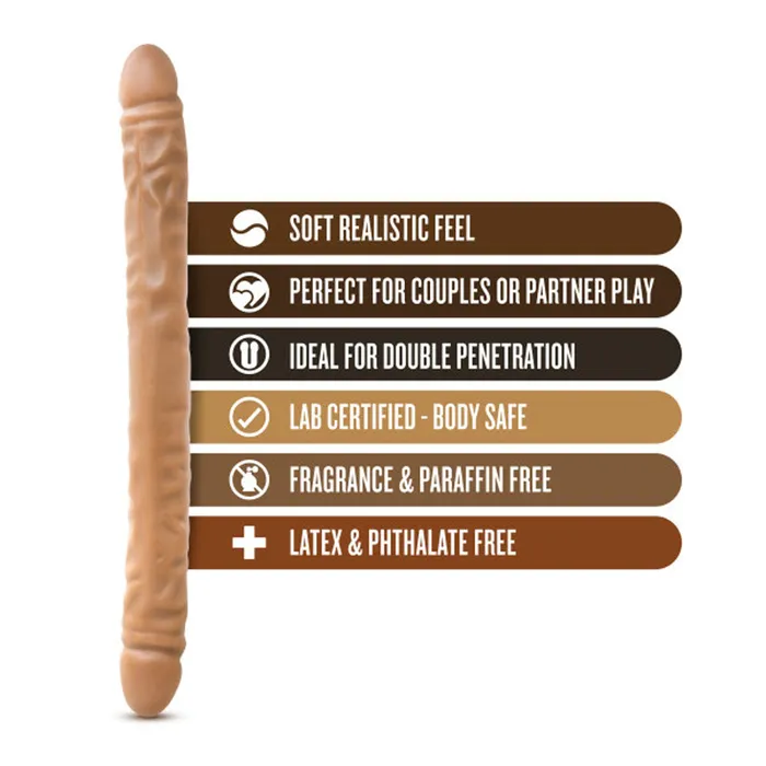 Dr Skin 18 Inch Double Dildo Mocha Blush Dildos
