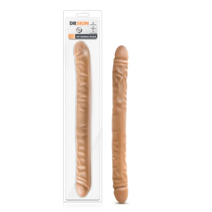 Dr. Skin - 18 Inch Double Dildo - Mocha | Blush Dildos Dr. Skin - 18 Inch Double Dildo - Mocha | Blush Dildos