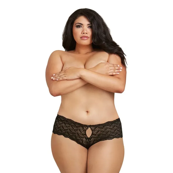 Dreamgirl Open Back Panty Black 1x Anal