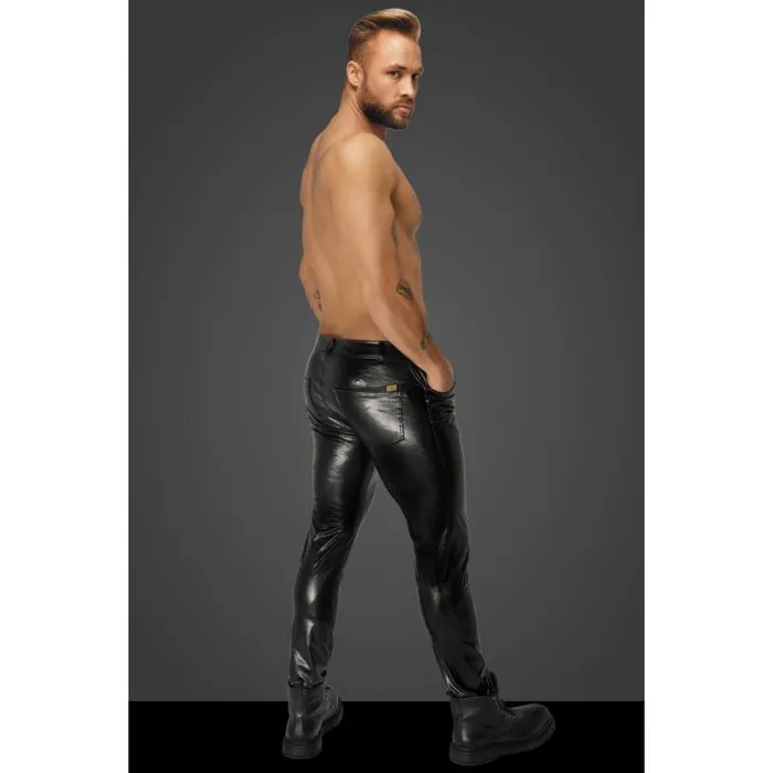 Female Sex Toys Noir Snake Wetlook Long Pants with Back Pockets