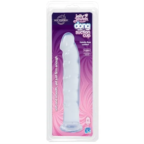 Juicy Jewels Dong With Suction Cup Clear Doc Johnson Dildos