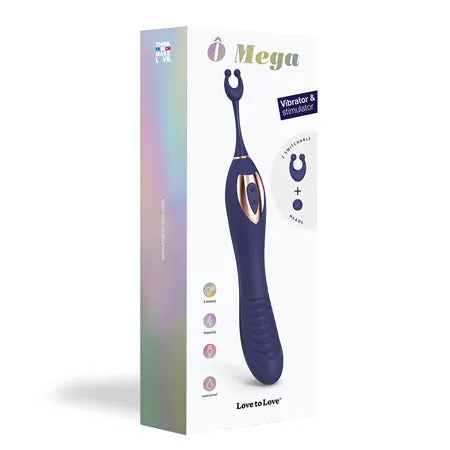 Love to Love O Mega Silicone Multi-Function Vibrator and Clitoral Stimulator - Midnight Indigo | Lovely Planet USA Vibrators