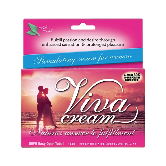MD Science Lab Vibrators Viva Cream 3 Count Box 10ml Tubes