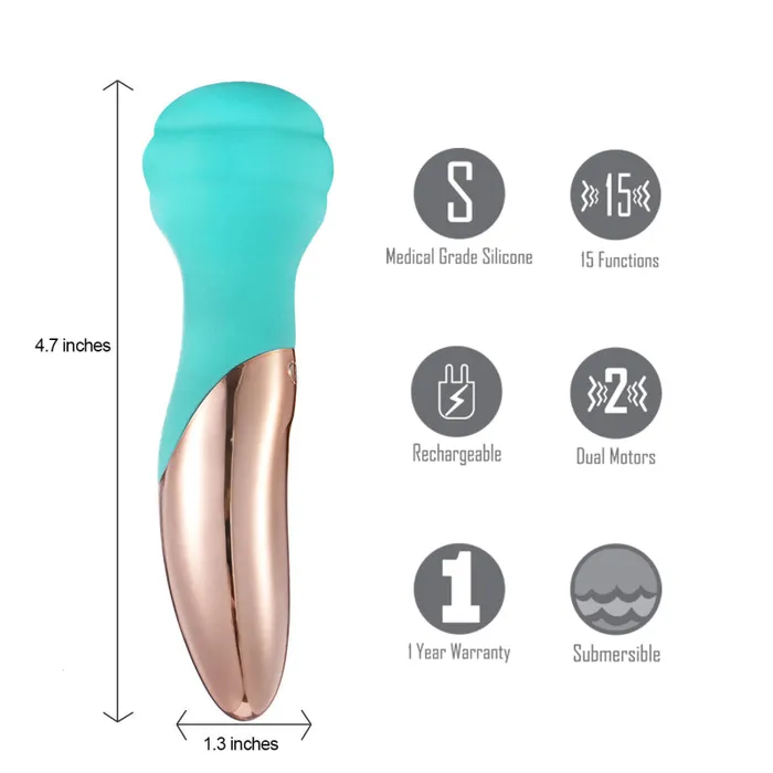 Maia Toys Female Sex Toys Kali 15Function Rechargeable Wireless Dual Motor Mini Wand Maia Toys Female Sex Toys Kali 15Function Rechargeable Wireless Dual Motor Mini Wand