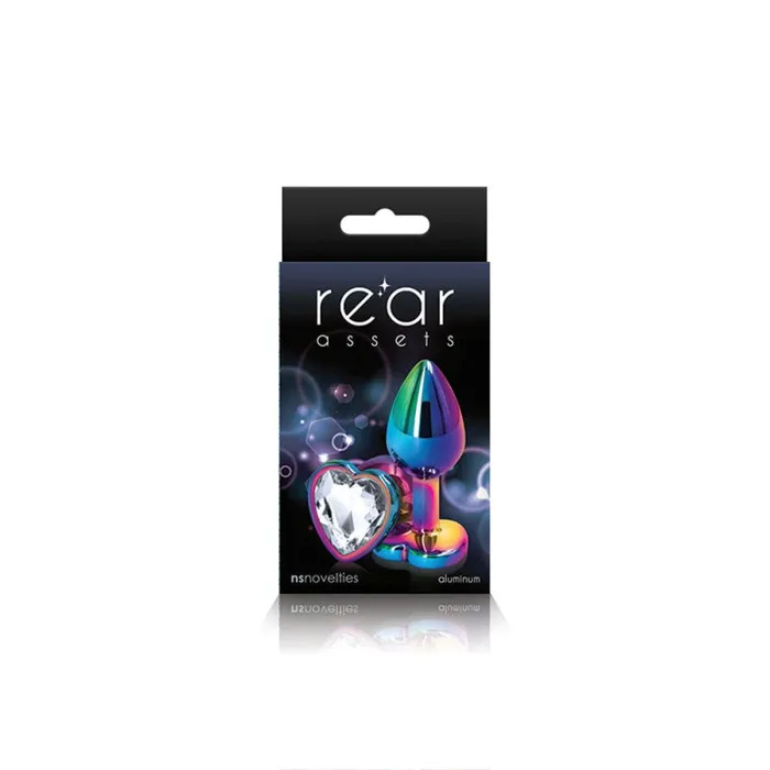 nsnovelties Anal Rear Assets Multicolor Heart Small Clear