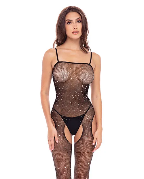 Ren Rof Sparkle Crotchless Body Stocking Os Female Sex Toys