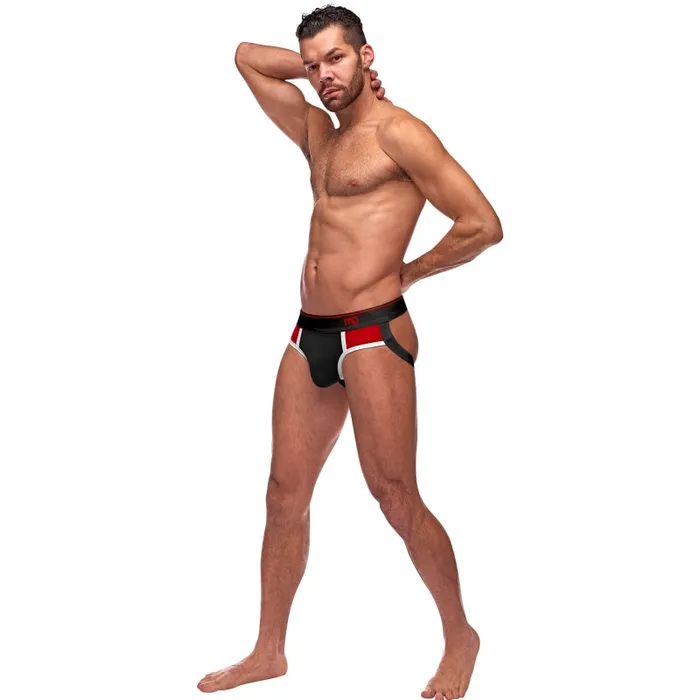 Retro Sport Panel Jock - S/ M - Black/ Red | Male Power Anal Retro Sport Panel Jock - S/ M - Black/ Red | Male Power Anal