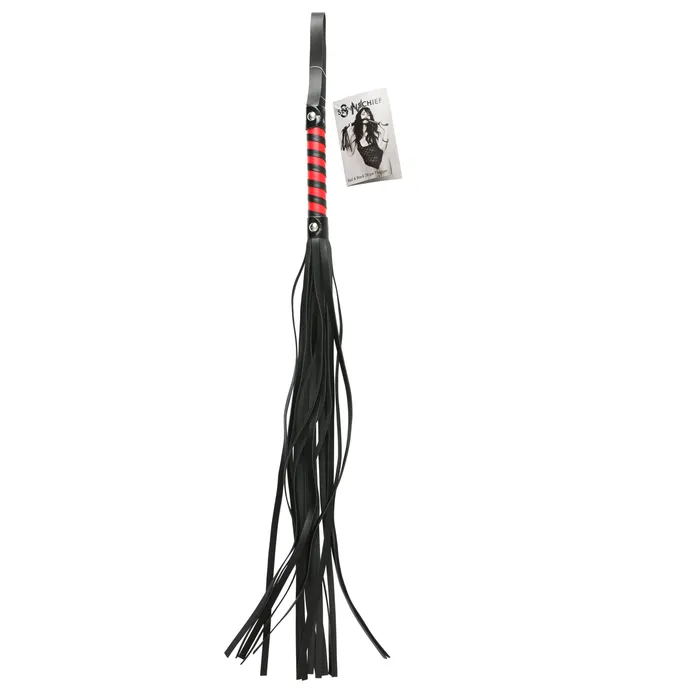 Sportsheets Vibrators | Sex and Mischief Stripe Flogger - Red and Black