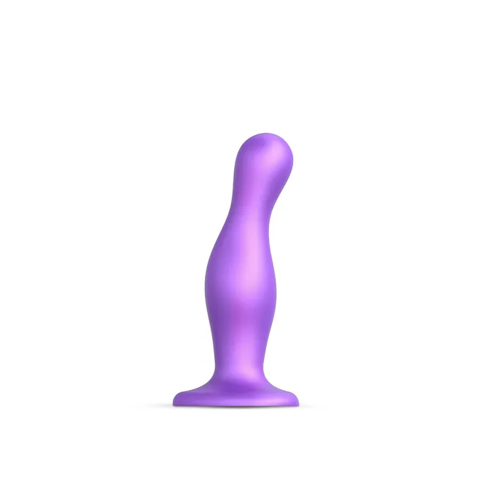 StrapOnMe StrapOnMe Curvy Plug Dildo Metallic Purple Large Female Sex Toys StrapOnMe StrapOnMe Curvy Plug Dildo Metallic Purple Large Female Sex Toys