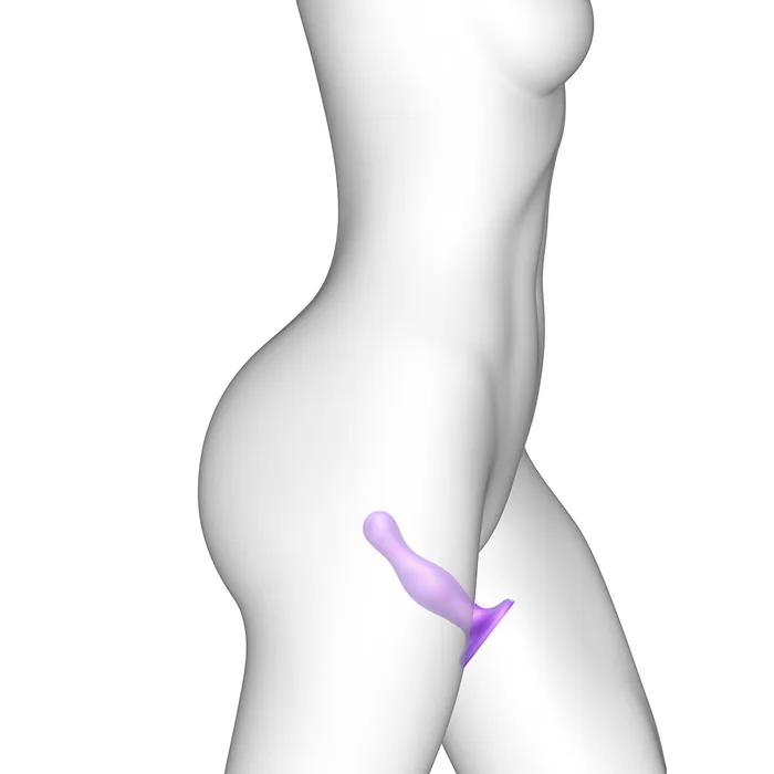Strap-On-Me Strap-On-Me Curvy Plug Dildo Metallic Purple - Large | Female Sex Toys