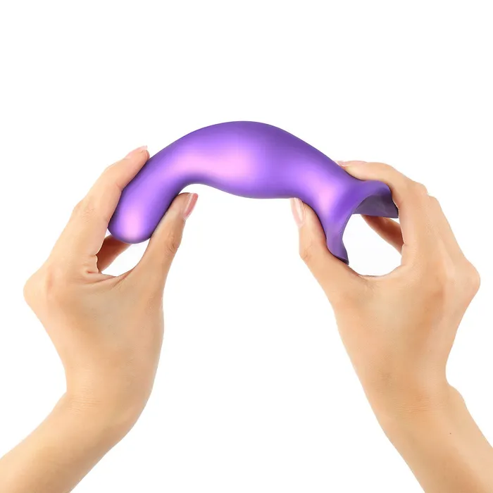 Strap-On-Me Strap-On-Me Curvy Plug Dildo Metallic Purple - Large | Female Sex Toys