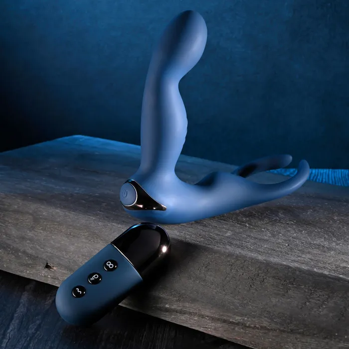 Zero Tolerance Male Sex Toys | Zero Tolerance BY ALL MEANS - Blue 13.4 cm USB Rechargeable Prostate Massager with Cock Ring Zero Tolerance Male Sex Toys | Zero Tolerance BY ALL MEANS - Blue 13.4 cm USB Rechargeable Prostate Massager with Cock Ring