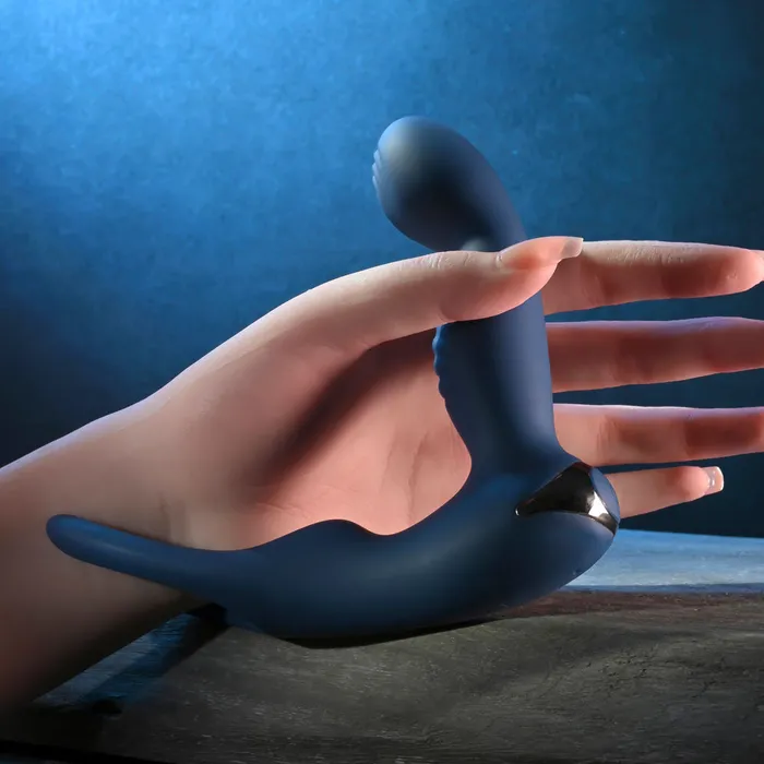 Zero Tolerance Male Sex Toys | Zero Tolerance BY ALL MEANS - Blue 13.4 cm USB Rechargeable Prostate Massager with Cock Ring Zero Tolerance Male Sex Toys | Zero Tolerance BY ALL MEANS - Blue 13.4 cm USB Rechargeable Prostate Massager with Cock Ring