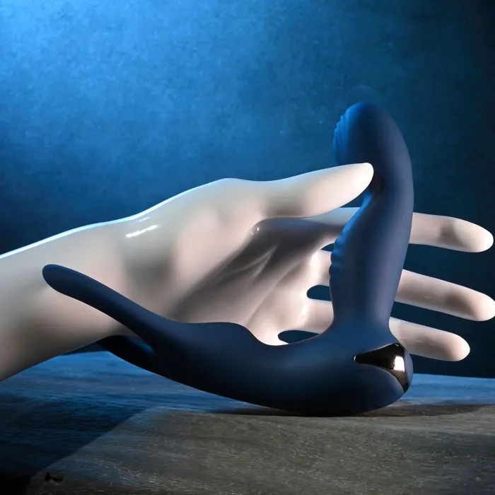 Zero Tolerance Male Sex Toys | Zero Tolerance BY ALL MEANS - Blue 13.4 cm USB Rechargeable Prostate Massager with Cock Ring Zero Tolerance Male Sex Toys | Zero Tolerance BY ALL MEANS - Blue 13.4 cm USB Rechargeable Prostate Massager with Cock Ring