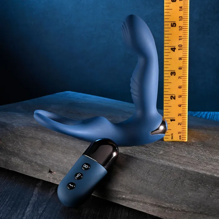 Zero Tolerance Male Sex Toys | Zero Tolerance BY ALL MEANS - Blue 13.4 cm USB Rechargeable Prostate Massager with Cock Ring Zero Tolerance Male Sex Toys | Zero Tolerance BY ALL MEANS - Blue 13.4 cm USB Rechargeable Prostate Massager with Cock Ring