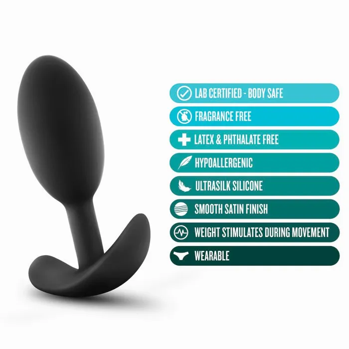 Anal Adventures Platinum Vibra Slim Plug Black 101 cm Butt Plug with Internal Ball Blush Novelties Anal Anal Adventures Platinum Vibra Slim Plug Black 101 cm Butt Plug with Internal Ball Blush Novelties Anal