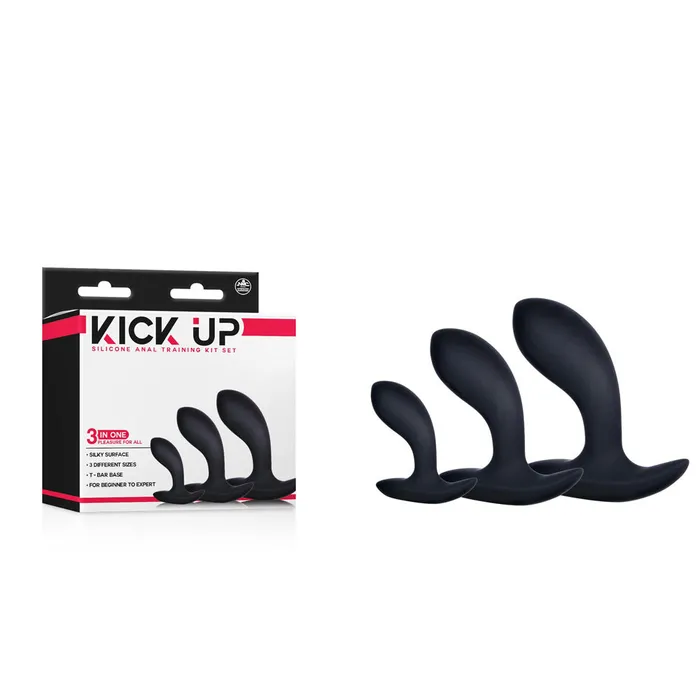 Anal Excellent Power Kick Up Anal Trainer Set Black Butt Plugs Set of 3 Sizes Anal Excellent Power Kick Up Anal Trainer Set Black Butt Plugs Set of 3 Sizes