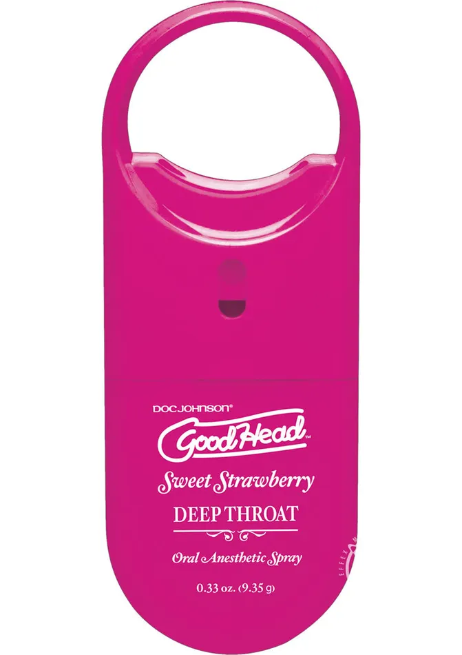 Anal GoodHead Goodhead Deep Throat ToGo Oral Anesthetic Spray Strawberry