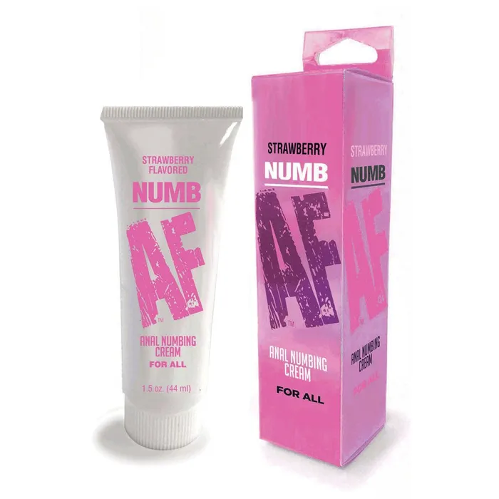 Anal Little Genie Numb AF Strawberry Flavoured Anal Numbing Cream 44 ml Tube Anal Little Genie Numb AF Strawberry Flavoured Anal Numbing Cream 44 ml Tube
