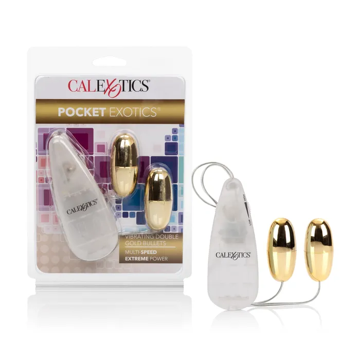 California Exotic Female Sex Toys Pocket Exotics Double Gold Bullet