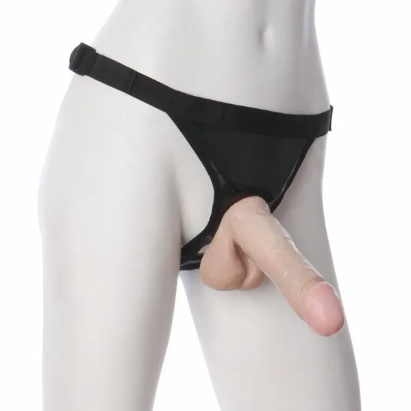 Dildos VacULock Ultra Harness 2 Set 2 w6 inch Realistic Dong Powder