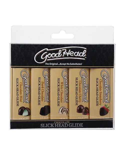 Doc Johnson Male Sex Toys GoodHead Chocolate Slick Head Glide Asst Flavors Pack of 5 Doc Johnson Male Sex Toys GoodHead Chocolate Slick Head Glide Asst Flavors Pack of 5