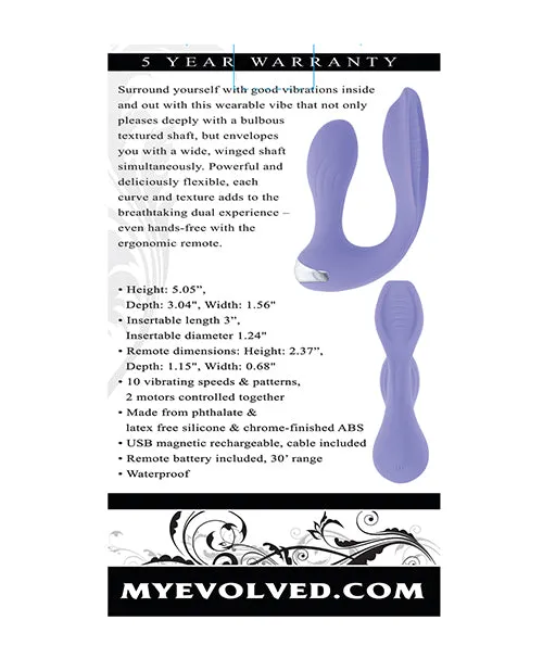 Evolved Every Way Play Remote Controlled Rabbit Vibrator Lilac Evolved Novelties INC Vibrators