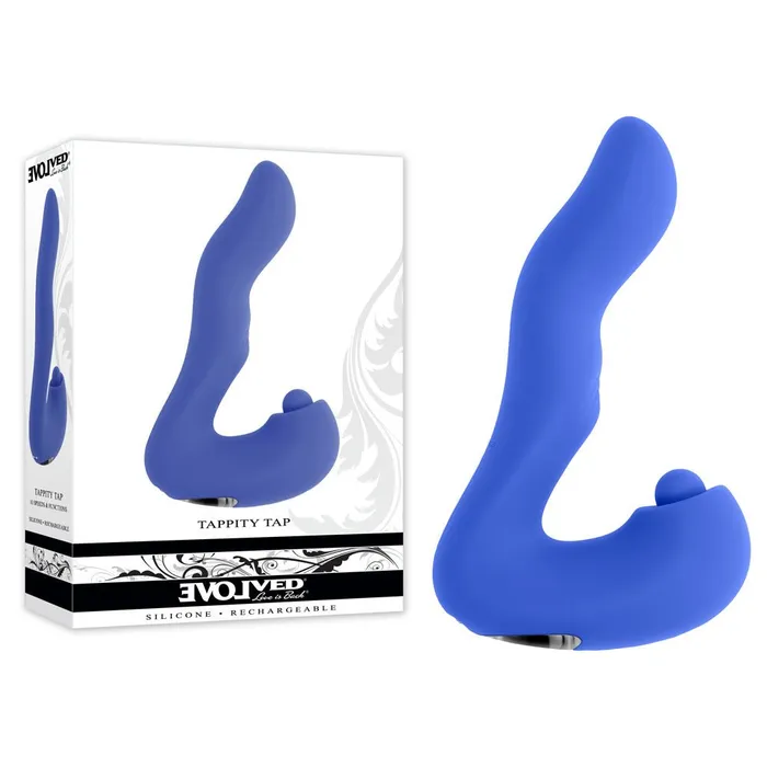 Evolved Vibrators Evolved TAPPITY TAP Purple 166 cm Vibrator with Tapping Stimulator Evolved Vibrators Evolved TAPPITY TAP Purple 166 cm Vibrator with Tapping Stimulator