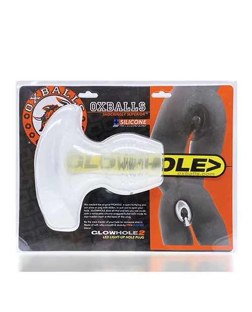 Female Sex Toys Blue Ox Designs LLCDba Oxballs Oxballs Glowhole 1 Hollow Buttplug Wled Insert Small