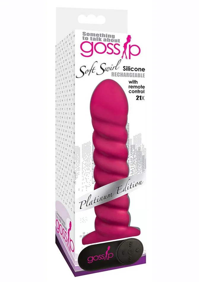 Female Sex Toys Gossip Soft Swirl 21x Rechargeable Silicone Vibrator with Remote Gossip Female Sex Toys Gossip Soft Swirl 21x Rechargeable Silicone Vibrator with Remote Gossip