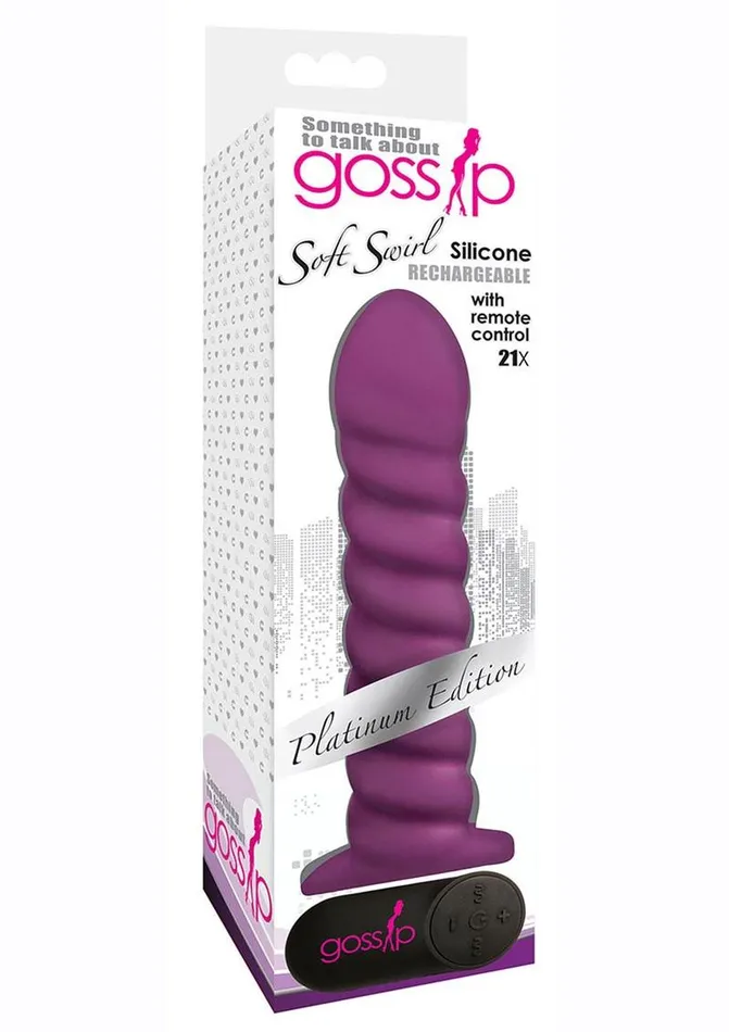 Female Sex Toys Gossip Soft Swirl 21x Rechargeable Silicone Vibrator with Remote Gossip Female Sex Toys Gossip Soft Swirl 21x Rechargeable Silicone Vibrator with Remote Gossip