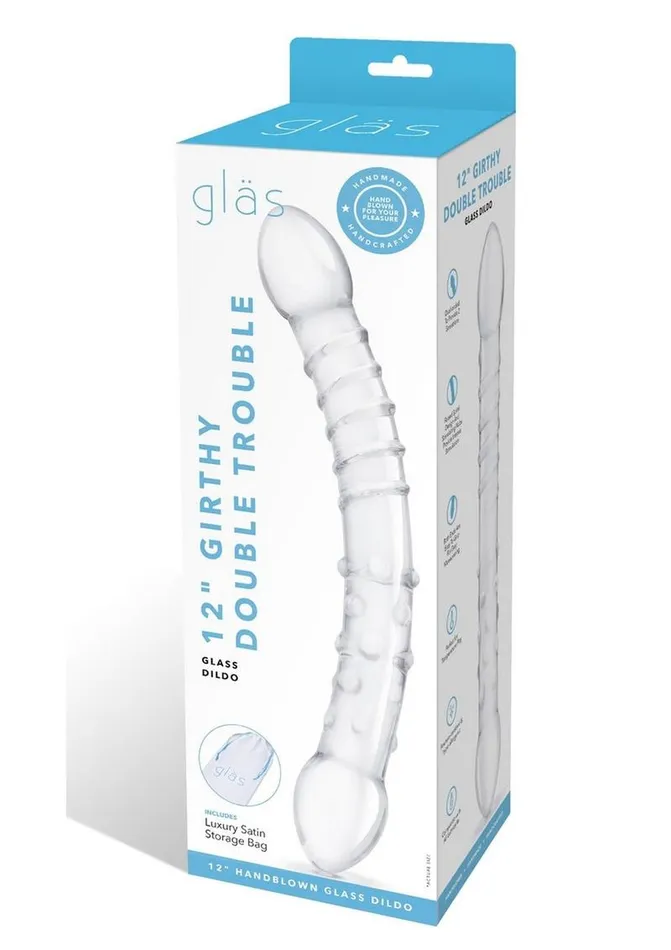 Glas Glas Girthy Double Trouble Glass Dildo Dildos