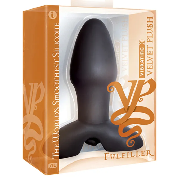 Icon Brands Anal Velvet Plush Silicone Fulfiller Vibrating Plug