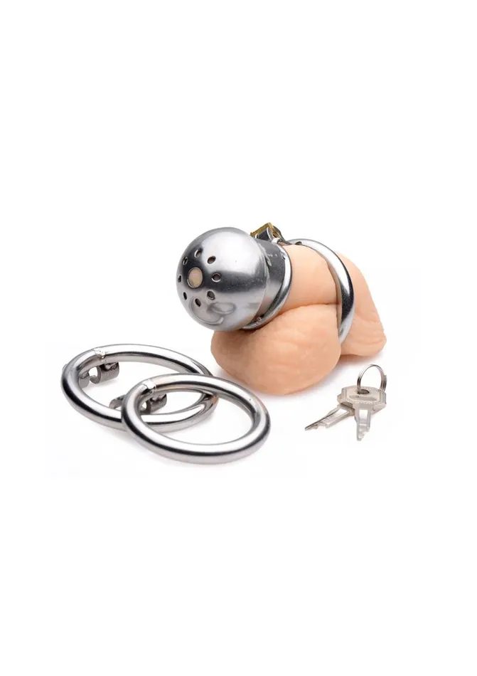 Male Sex Toys Master Series Master Series Exile Deluxe Locking Confinement Cage