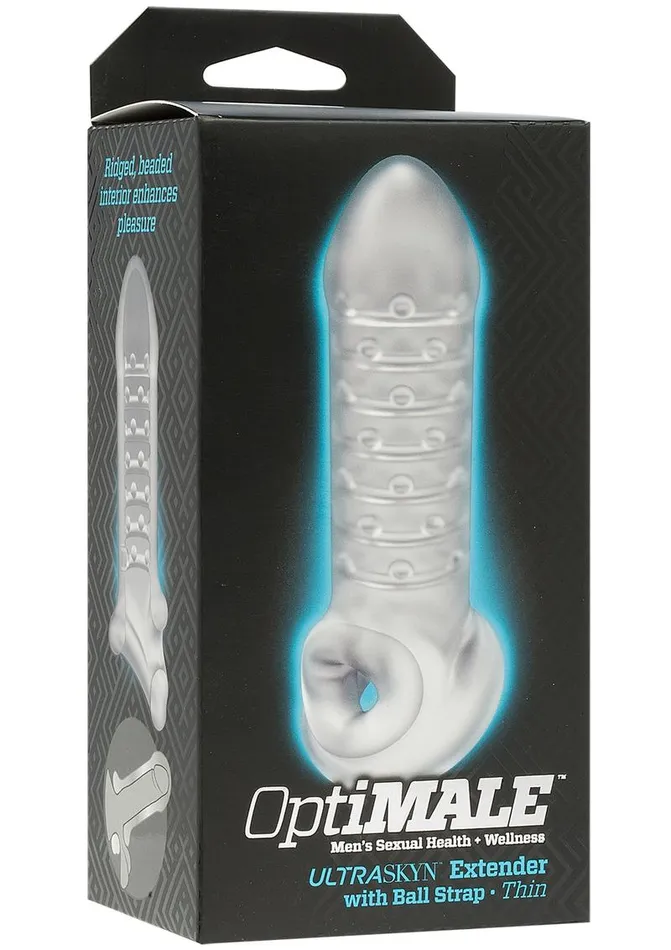 Male Sex Toys OptiMALE Optimale Thin Extender with Ball Strap Male Sex Toys OptiMALE Optimale Thin Extender with Ball Strap