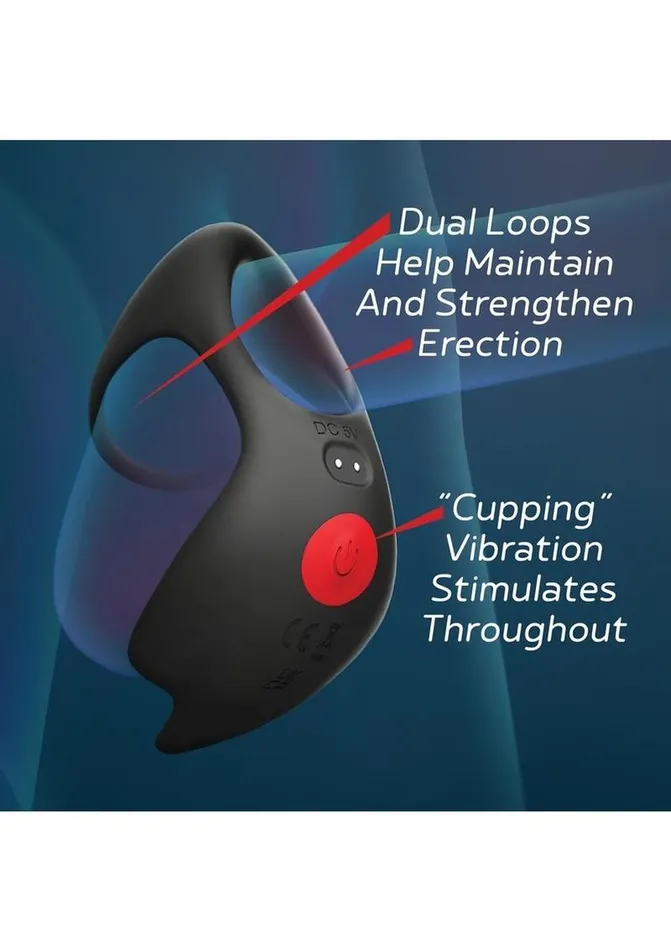 Male Sex Toys Wild Rose Red Dot Silicone Rechargeable Vibrating Cock Ring with Controller V3 Male Sex Toys Wild Rose Red Dot Silicone Rechargeable Vibrating Cock Ring with Controller V3