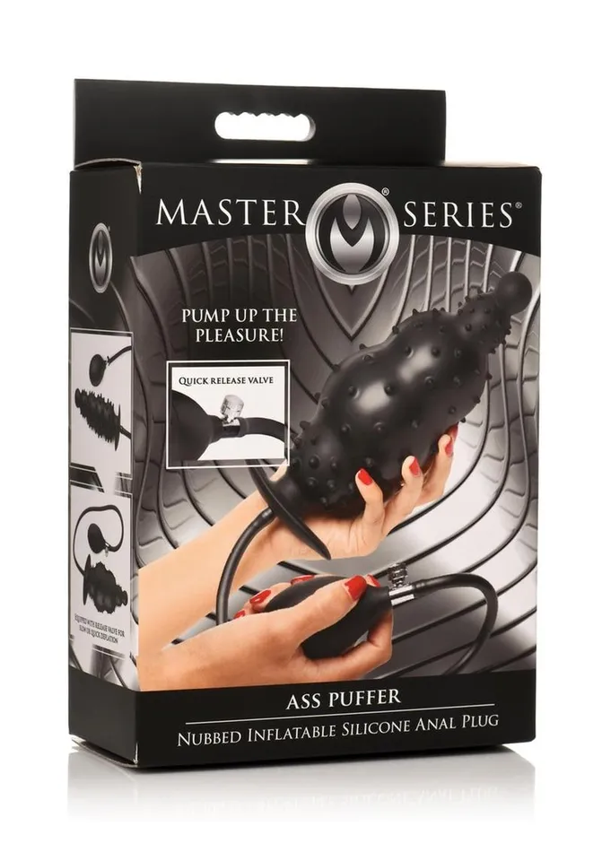 Master Series Male Sex Toys Master Series Ass Puffer Nubbed Inflatable Silicone Anal Plug
