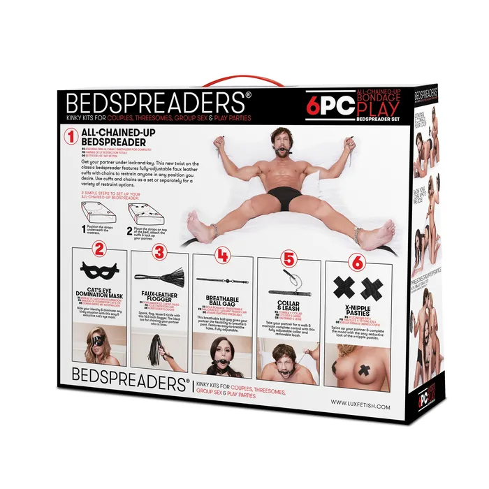 MasterSlave Domination ChainMeUp 6pc Bedspreaders Set Lux Fetish Anal