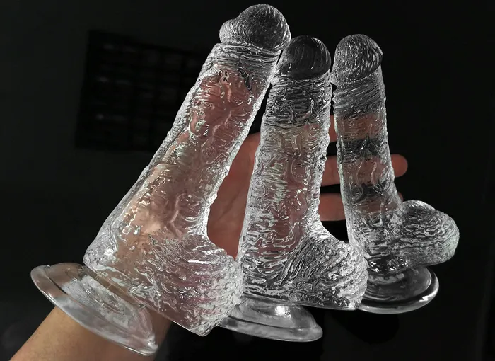 Onion Toy Dildos Clear Crystal High Quality Healthy Material Silicone Transparent Dildo Onion Toy Dildos Clear Crystal High Quality Healthy Material Silicone Transparent Dildo